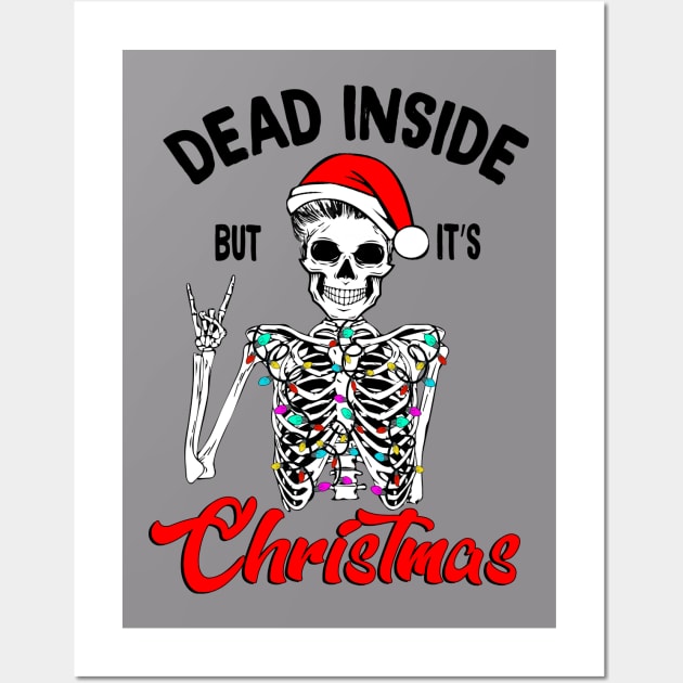 Dead Inside but It's Christmas Wall Art by VikiShop